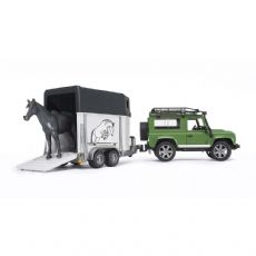 Land Rover Defender with horse trailer
