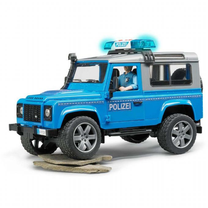 Defender Land Rover Politibil med figur version 2