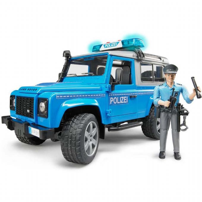 Defender Land Rover Police car with figure version 3
