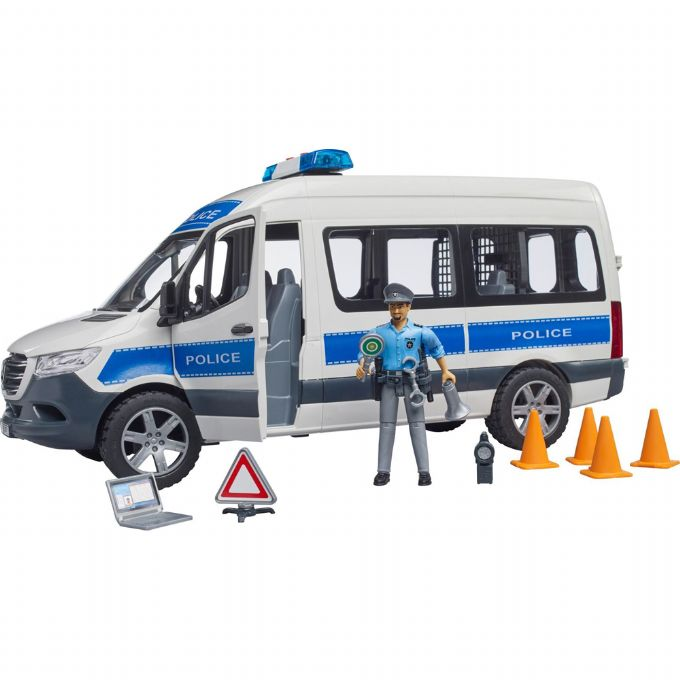 Se MB Sprinter politiudrykningskøretøj hos Eurotoys