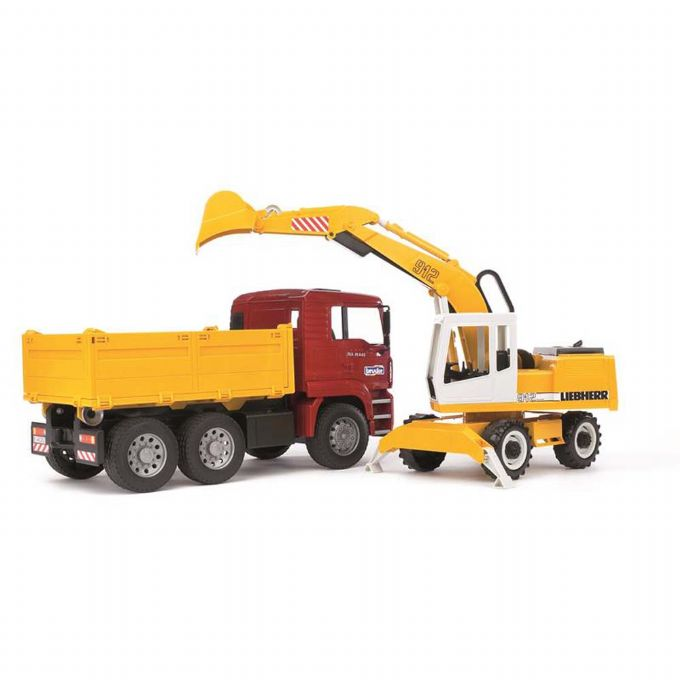 MAN TGA Construction truck and Excavator version 2