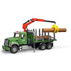 MACK Granite crane truck with timber