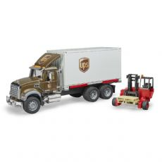Mack UPS lastebil og gaffeltruck