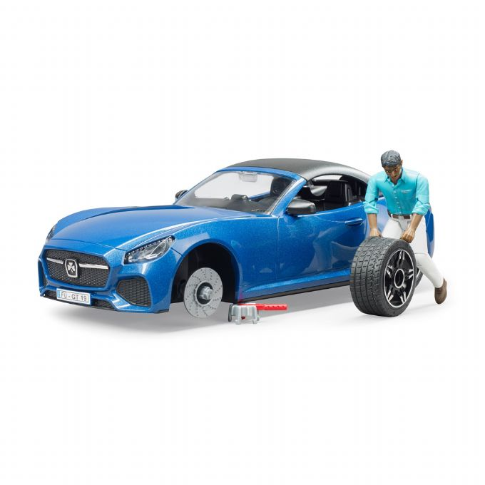 Roadster mit Fahrer blau version 3