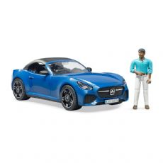 Roadster with driver, blue