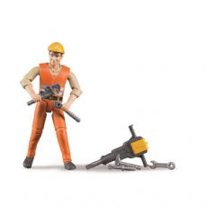 Construction worker with accessories