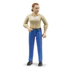 Woman light skin tone and blue trousers