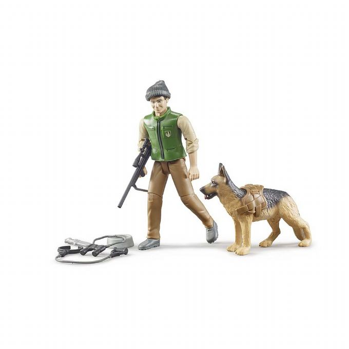 Forest ranger with dog and equipment version 2
