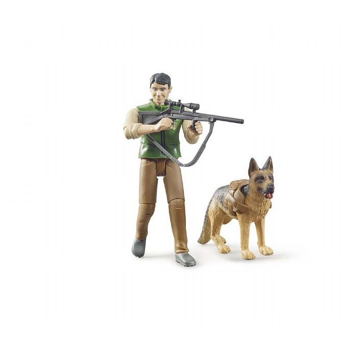Forest ranger with dog and equipment version 3