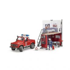 Fire station with Land Rover