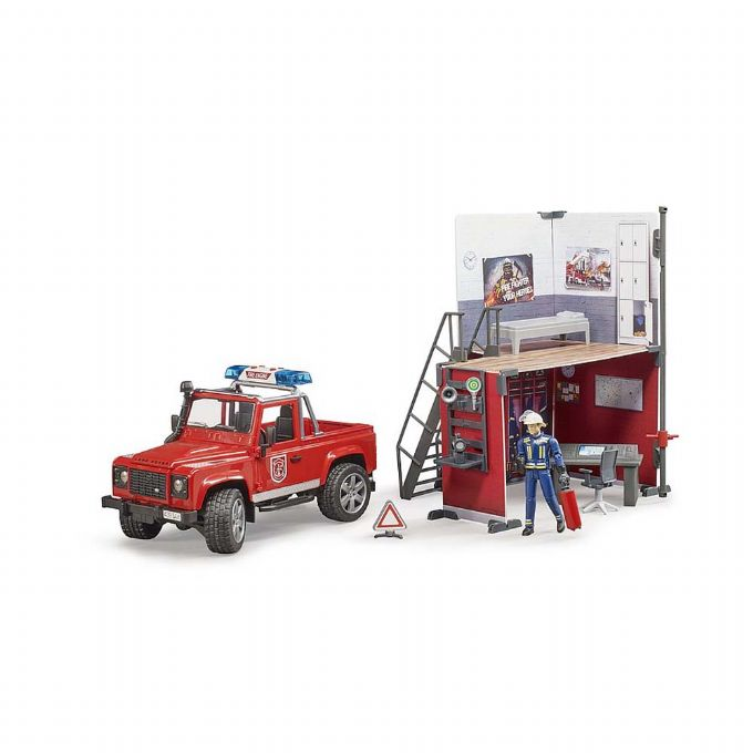 Fire station with Land Rover Defender version 1