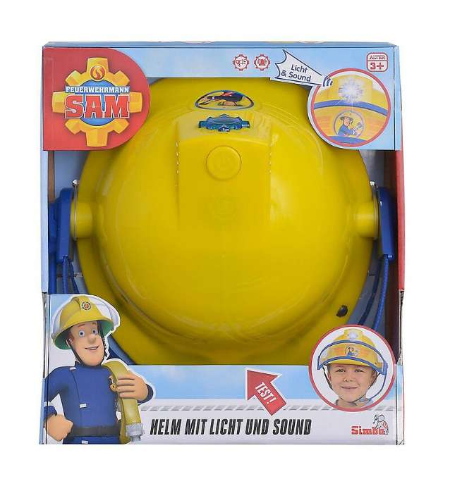 Brandmand Sam hjelm med sirene og lys version 2