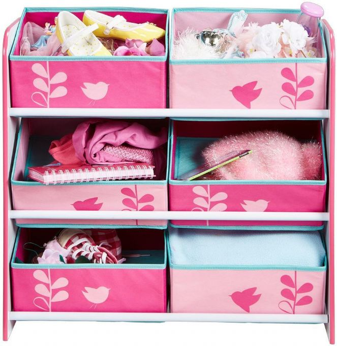 Flowers and Butterflies 6 bin storage unit by HelloHome version 3