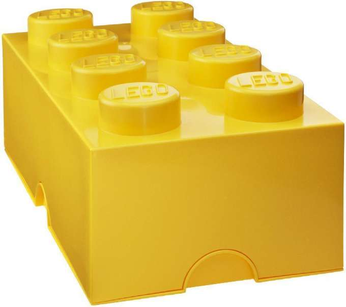 Lego oppbevaringskloss, gul version 1