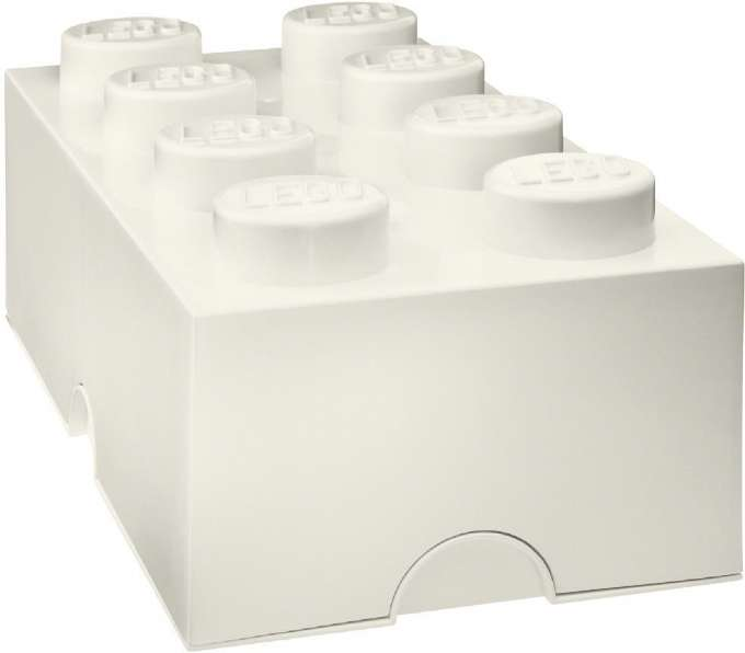 Lego oppbevaringskloss, hvit version 1