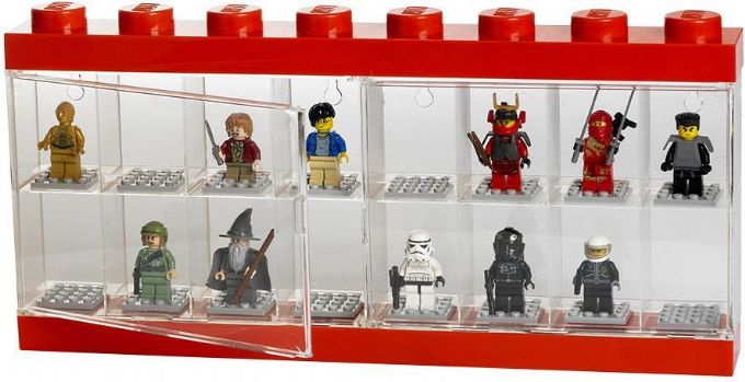 Lego-minihahmojen vitriini 16 figuurille, musta version 2