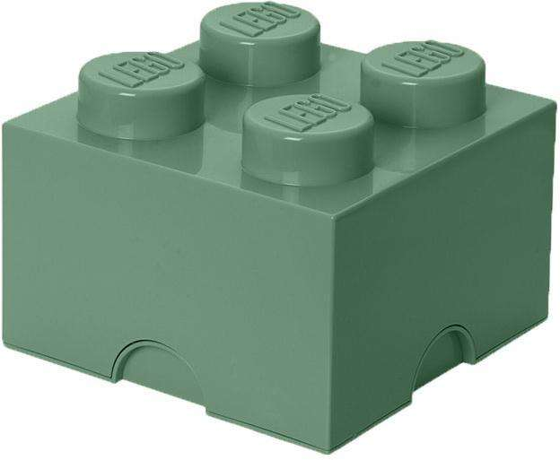 LEGO storage 4 knobs sand-green version 1