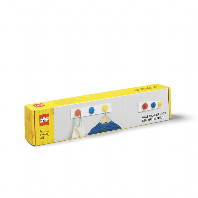 LEGO Knasjeholder rd, bl og gul version 2