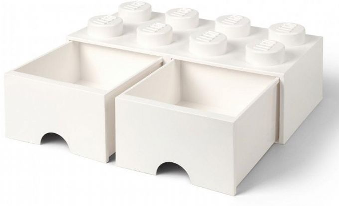 LEGO frvaringslda 8 knoppar vit version 3