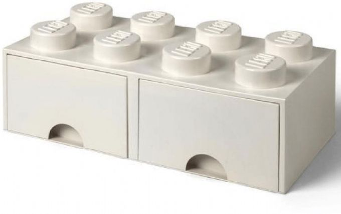 LEGO frvaringslda 8 knoppar vit version 1
