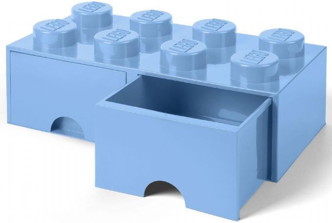 LEGO storage drawer 8 knobs light blue version 3