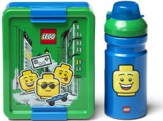 LEGO-lounaslaatikko ja juomatlkki Ikoninen poika