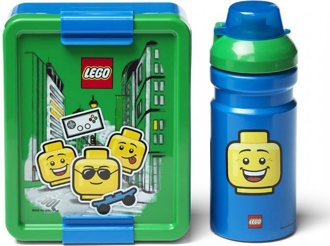 LEGO Lunch Box and Drink Can Iconic Boy version 1