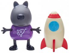 Gurli Pig figurine with rocket