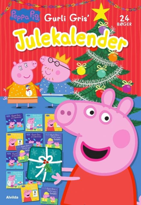 Gurli Gris Christmas calendar with 24 books version 1