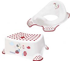 Minnie Mouse Toilet Seat and Footstool