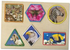 Animal puzzle with shapes