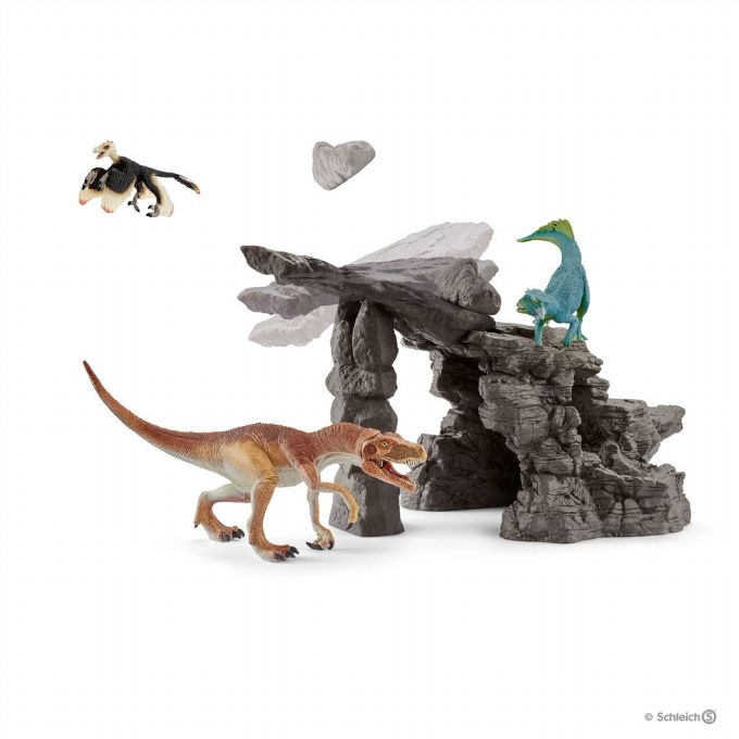 Dinosauriesats med grotta version 4