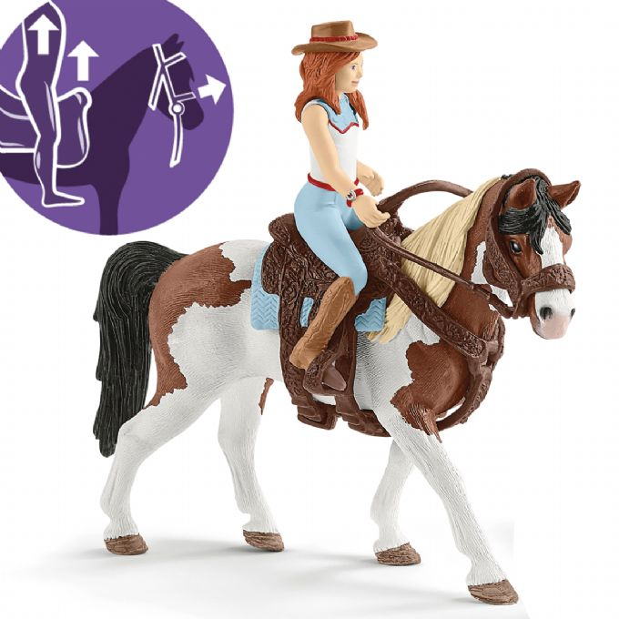 Schleich Horse Club Cavalla Con Sella E Briglie Rimovibili, Figurina 42441 Per Bambine 5-12 Anni