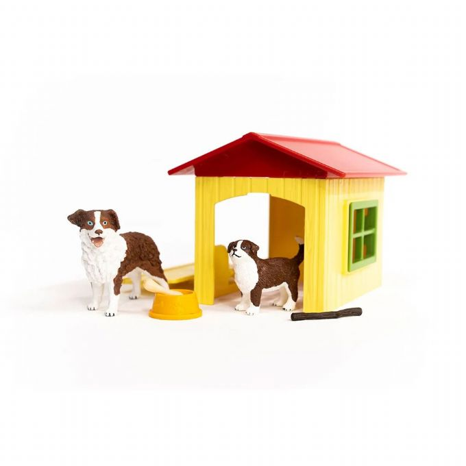 Dog house with mother dog and puppy version 3