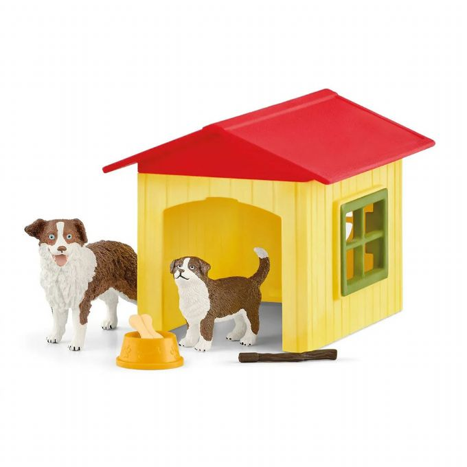 Dog house with mother dog and puppy version 1