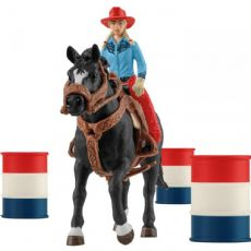 Cowgirl barrel racing