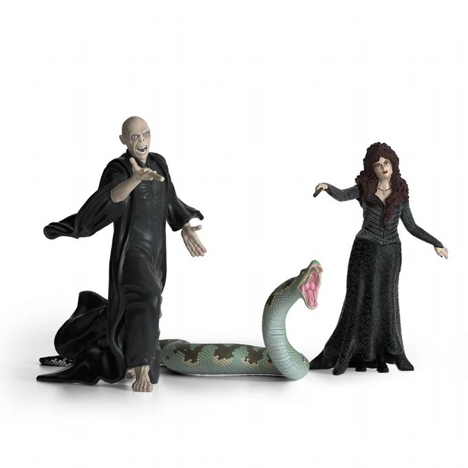 Voldemort,Nagini og Bellatrix Lestrange