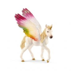 Rainbow unicorn with wings, foal