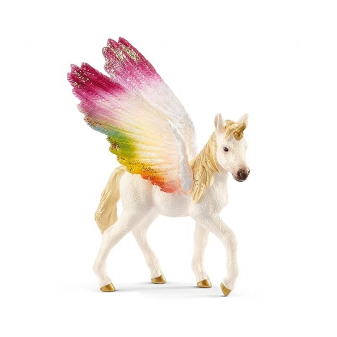 Rainbow unicorn with wings, foal version 1