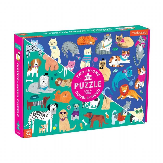 Doppelseitiges Puzzle Katzen version 1