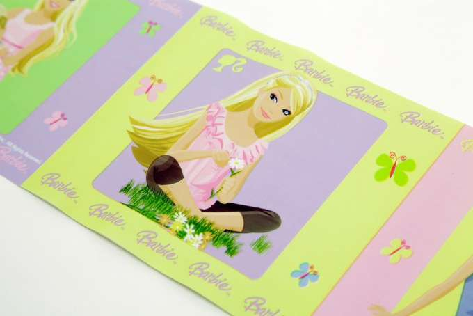 Barbie-tapetin reunus 10,6 cm version 6
