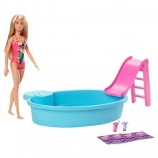 Barbie pool and doll