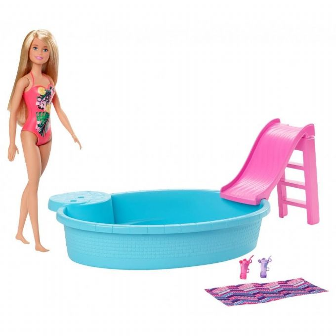 Billede af Barbie pool og dukke