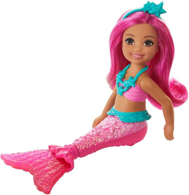 Barbie Chelsea Mermaid Vaaleanpunaiset hiukset version 3