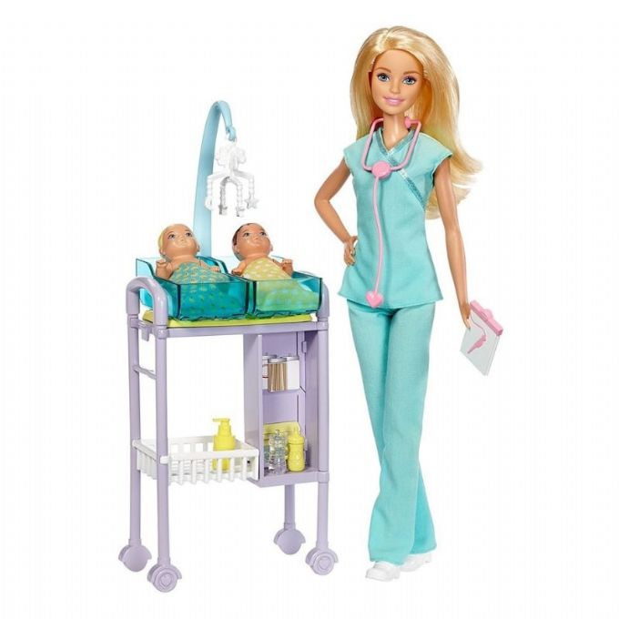 Barbie Baby Doctor Playset Blonde Doll version 1