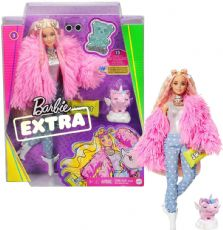 Barbie Extra Doll Pink Fluffy Coat