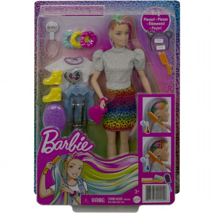 Barbie Leopard Rainbow Hair Doll version 2