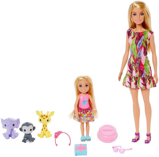 Barbie og Chelsea bursdagssett version 2
