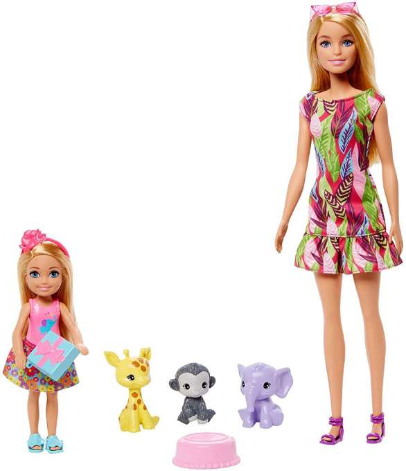 Barbie og Chelsea bursdagssett version 1