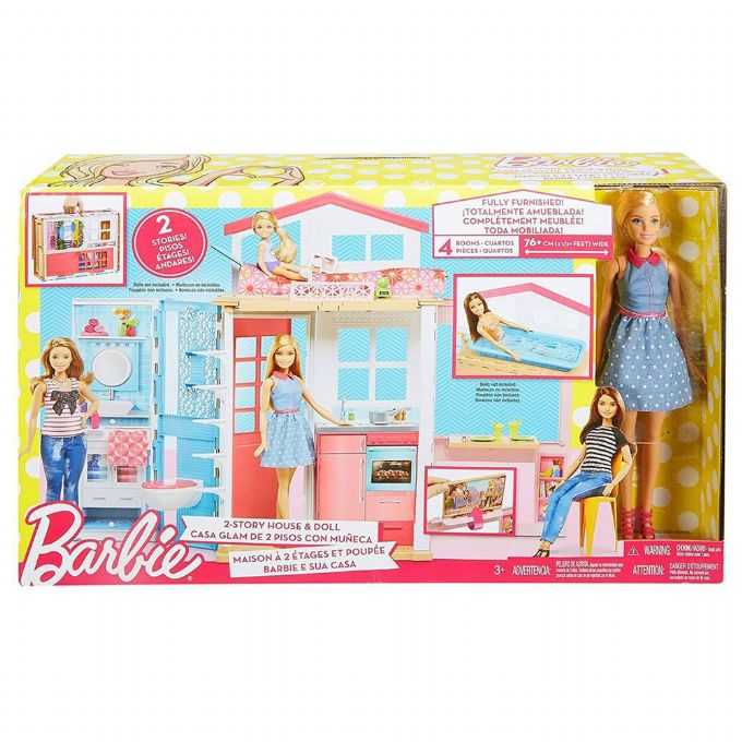 Barbie docka med dockskp version 2